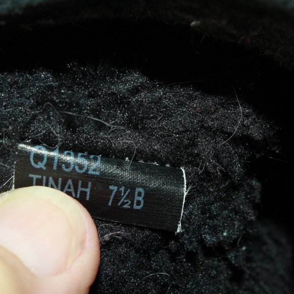 Coach Tinah Monogram Black Suede Lined Buckle Mid Calf Boots Size 7.5 B - Picture 6 of 9